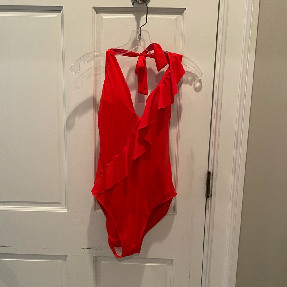 Beautiful Ralph Lauren Red Halter Bathing Suit